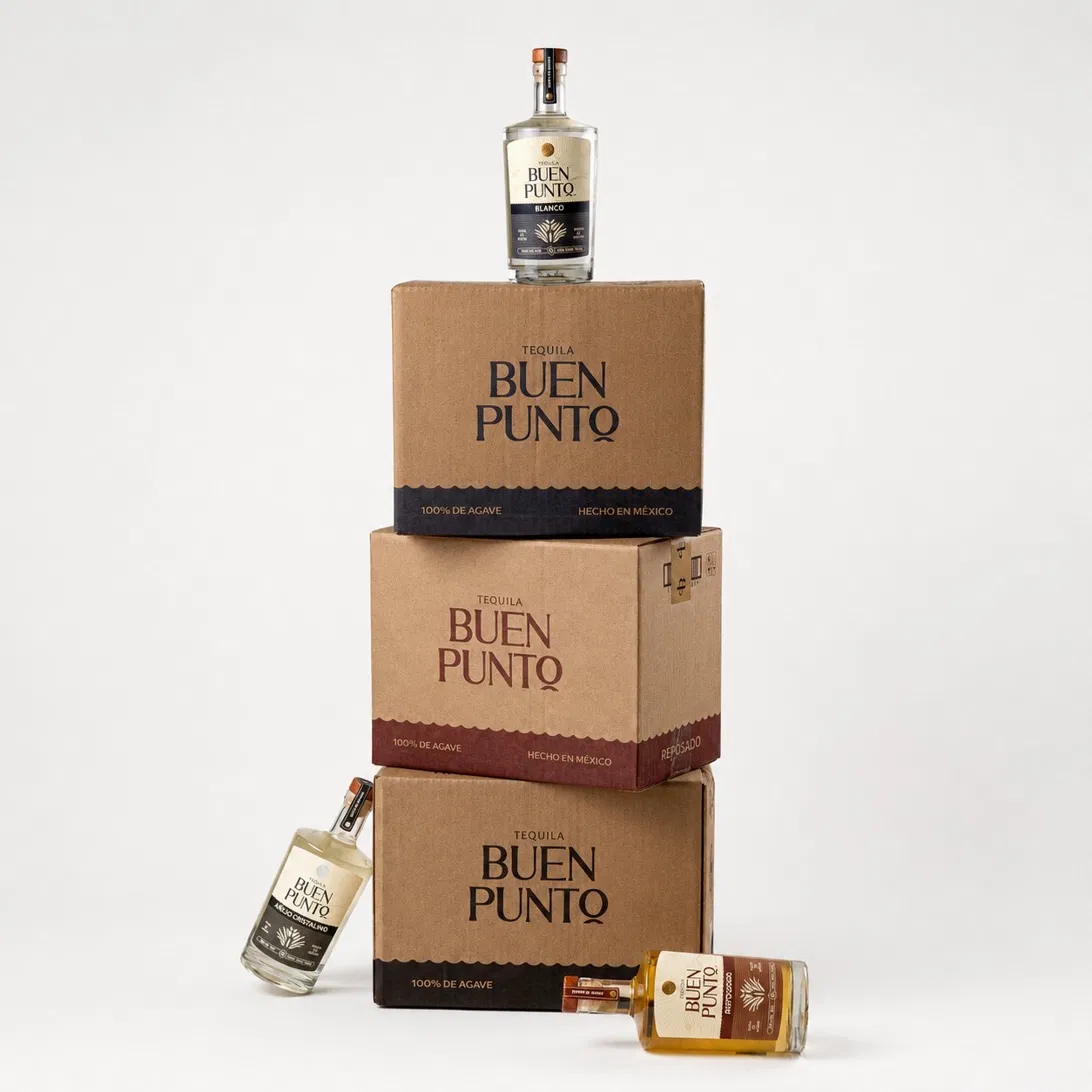 Tequila Buen Punto — Blanco, Reposado y Añejo Cristalino